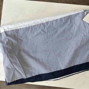 Pottery Barn Kids Navy Striped Crib Skirt